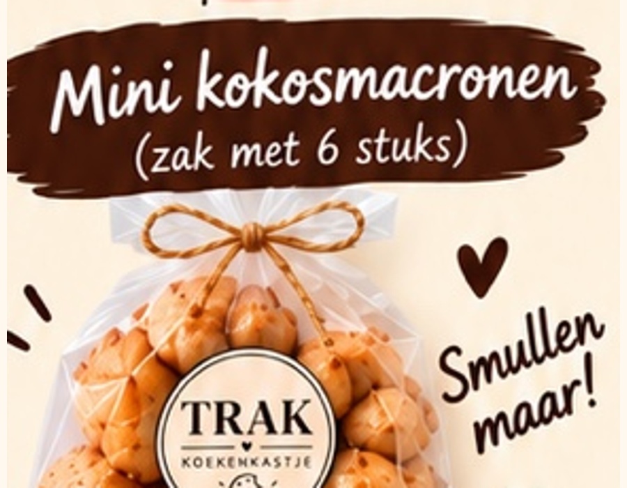Mini kokosmacronen – zak met 6 stuks